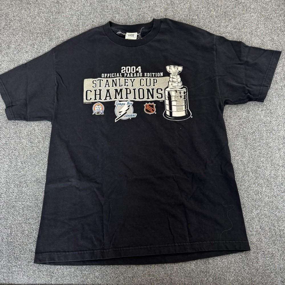 New Vtg 2004 Tampa Bay Lightning Stanley Cup Parade Edition Lee Sport Large